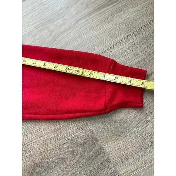 Vintage 90s Fruit of the Loom Christmas Sweater Crewneck Sweatshirt Mistletoed L - Picture 8 of 9